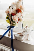 Burnt Orange & Pale Peach Pampas Bouquet