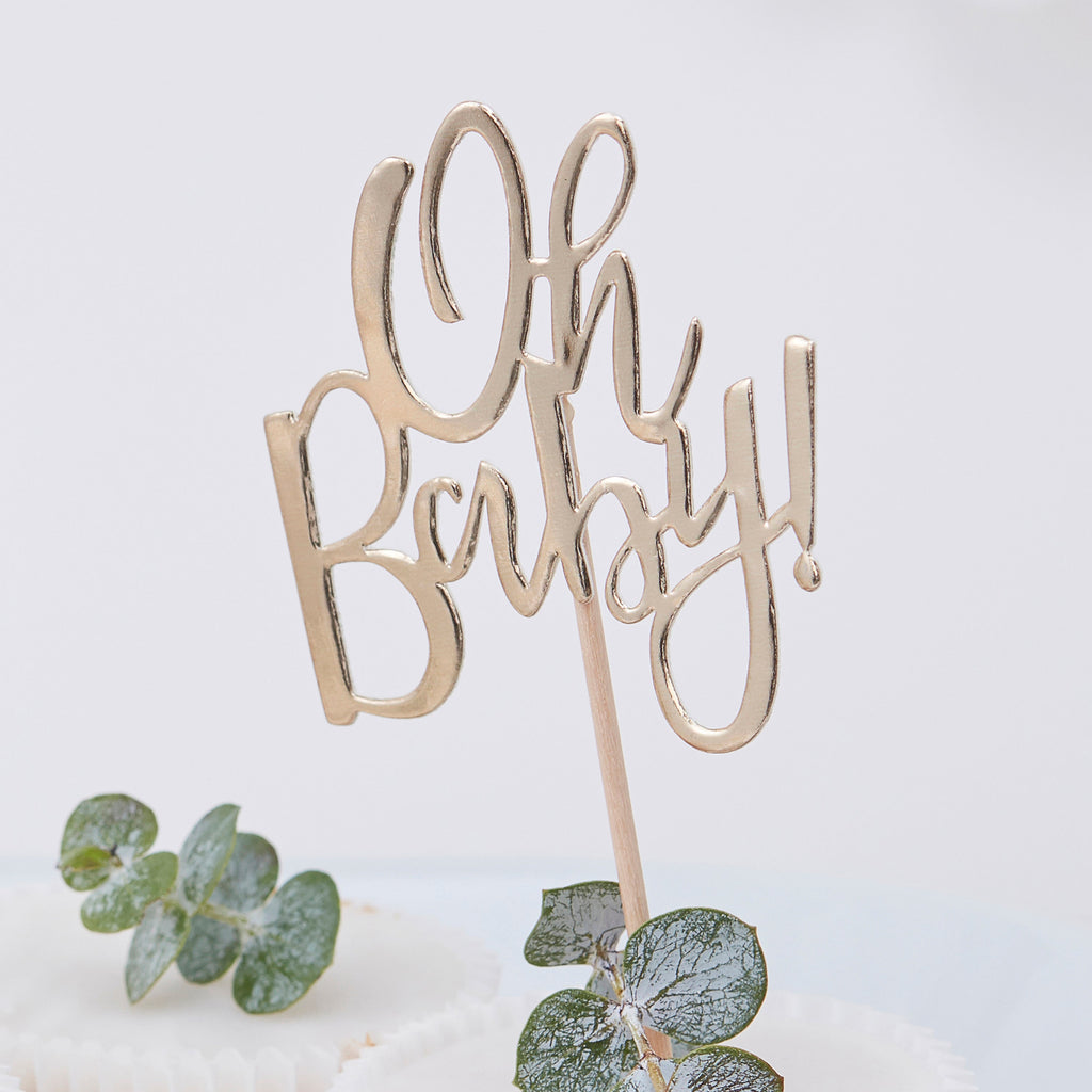Oh Baby! Baby Shower Cupcake Toppers- 10 Inner Pack