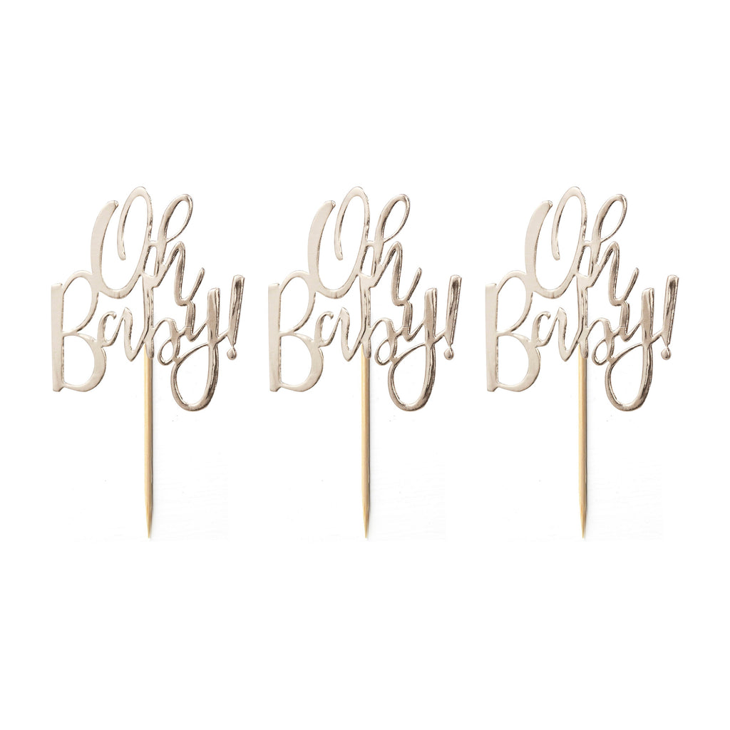 Oh Baby! Baby Shower Cupcake Toppers- 10 Inner Pack