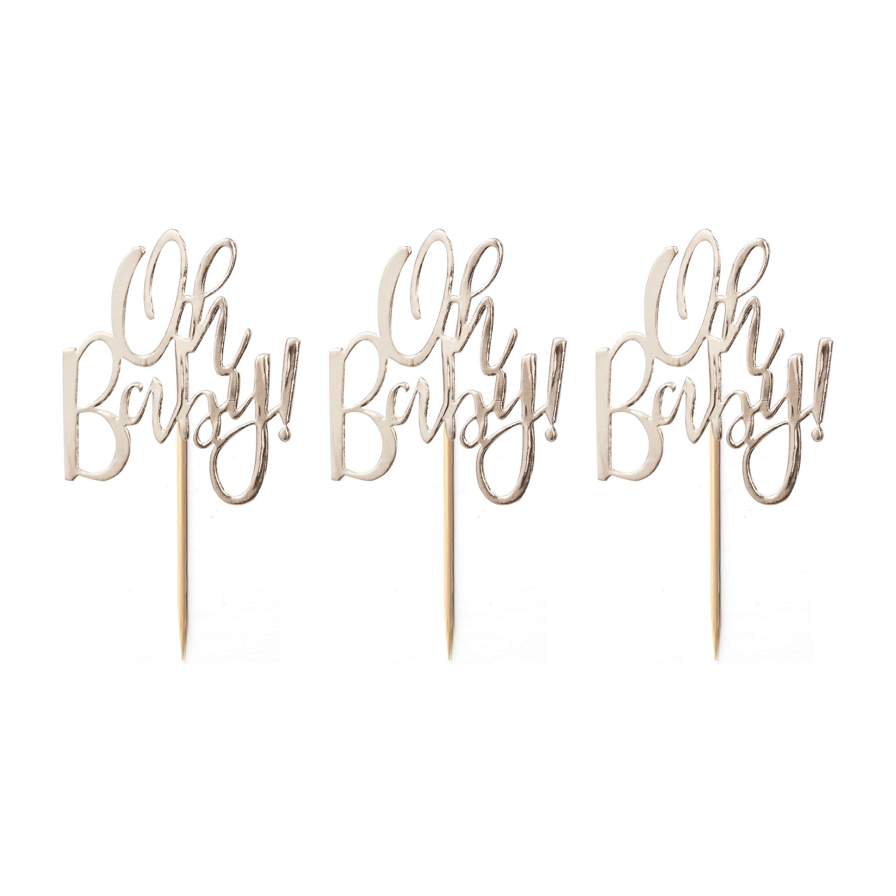 Oh Baby! Baby Shower Cupcake Toppers- 10 Inner Pack