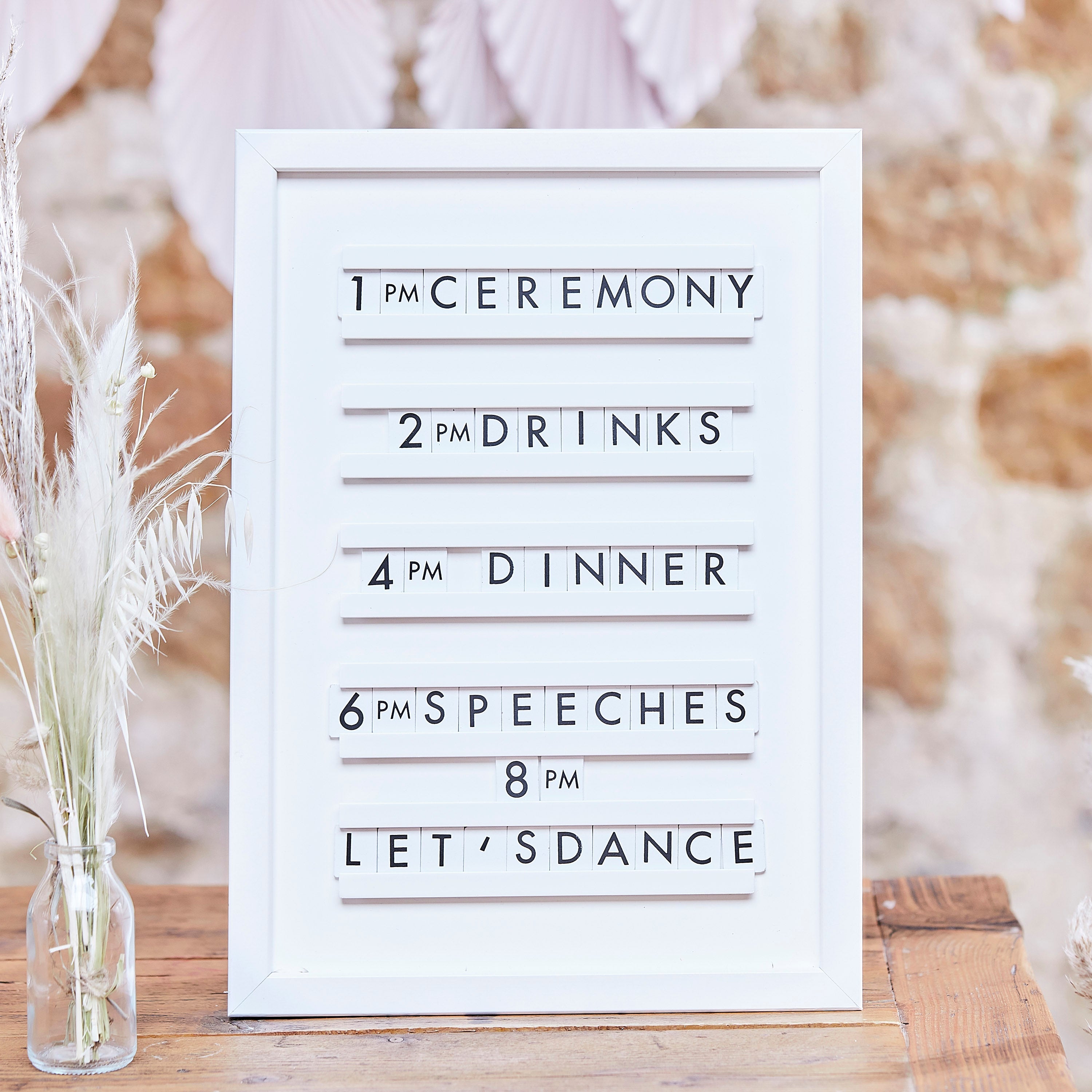 White Wooden Letter Board