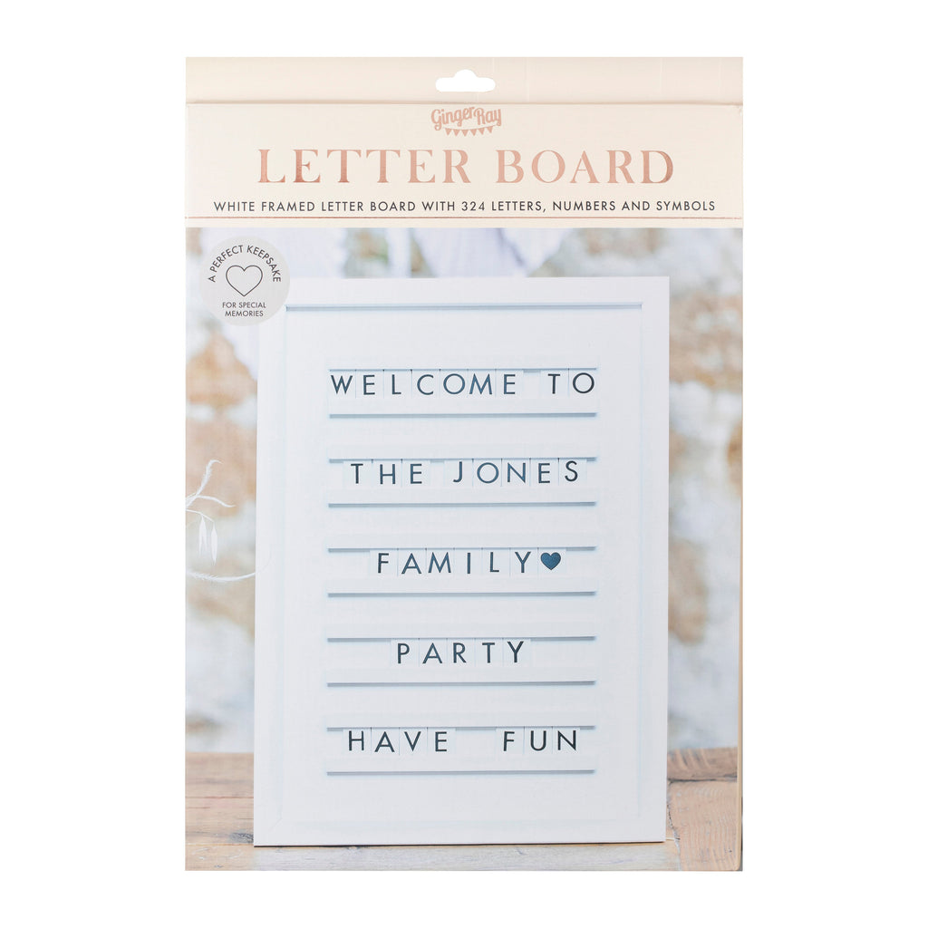 White Wooden Letter Board- 5 Inner Pack