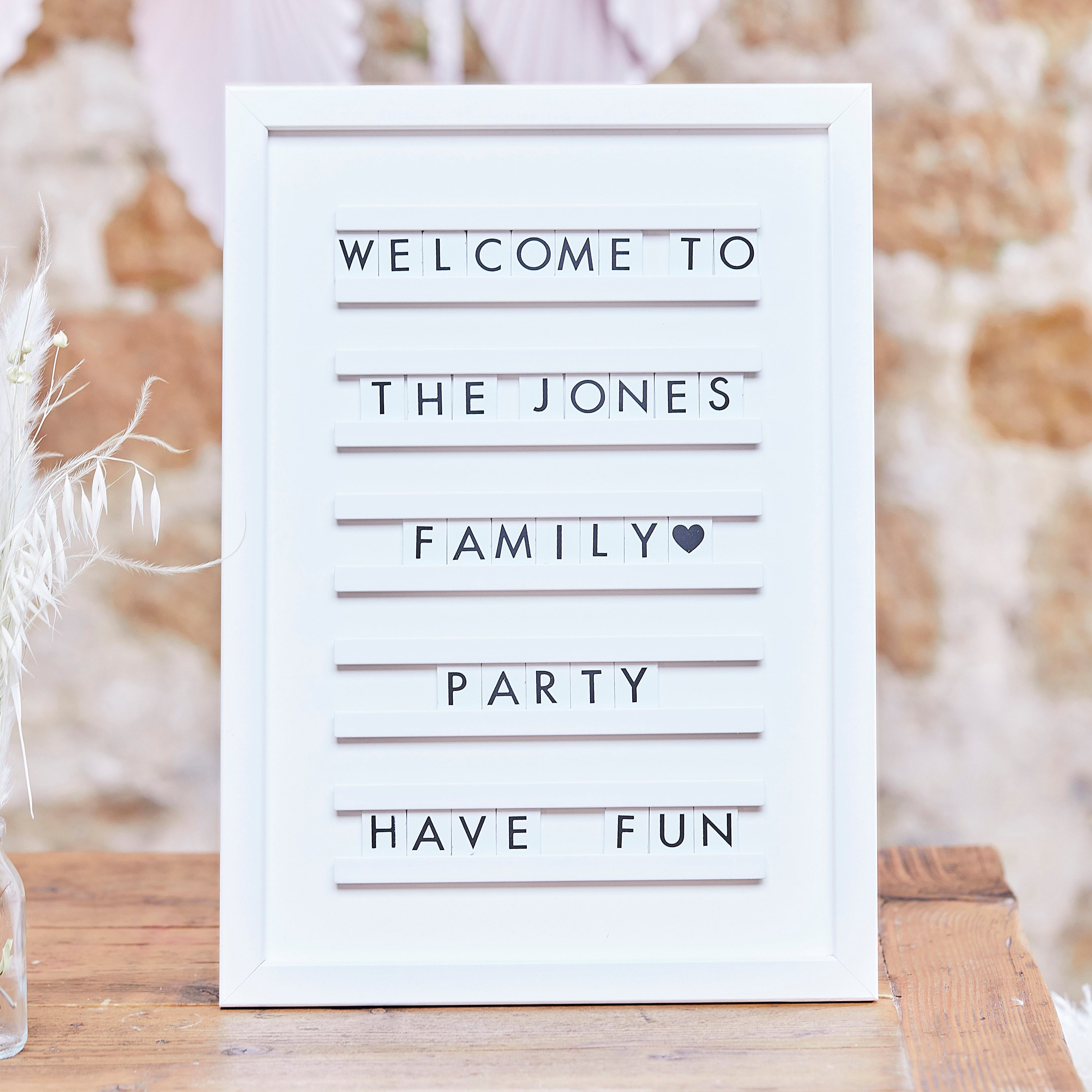 White Wooden Letter Board- 5 Inner Pack