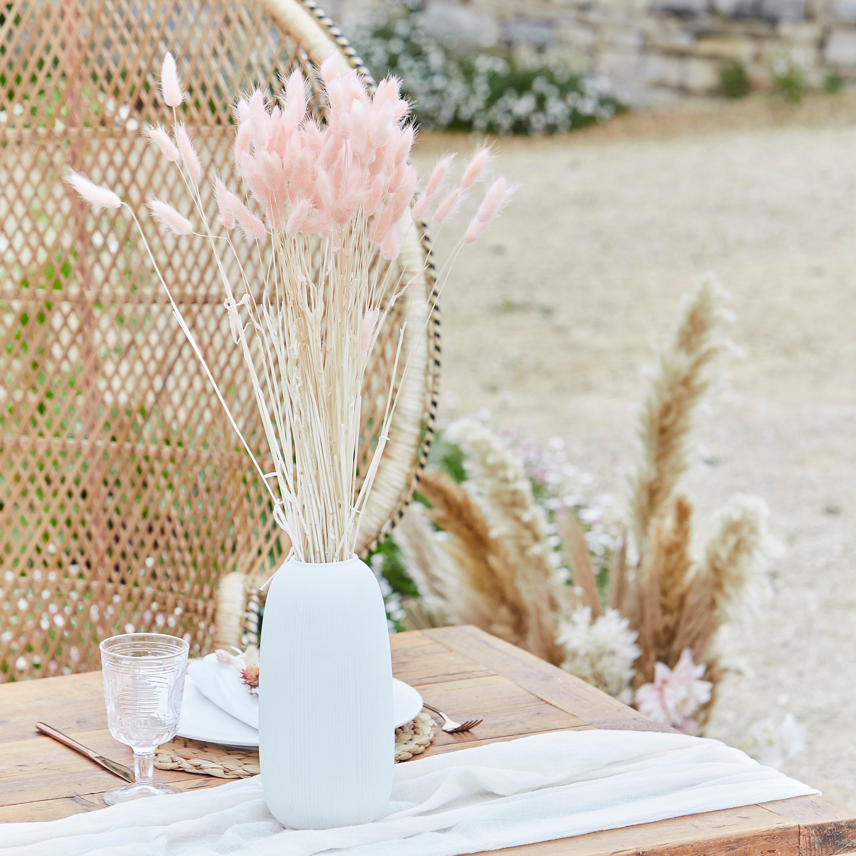 Soft Pink Bunny Tail Pampas Grass