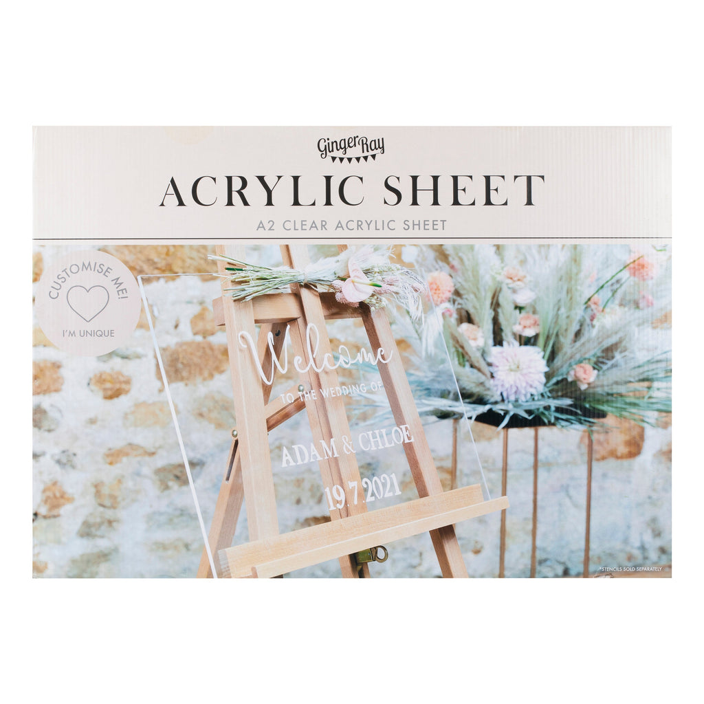 Personalisable Clear Acrylic Sheet- 2 Inner Pack