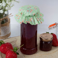 Green Floral Jam Jar Fabric Topper - Large- 40 Inner Pack