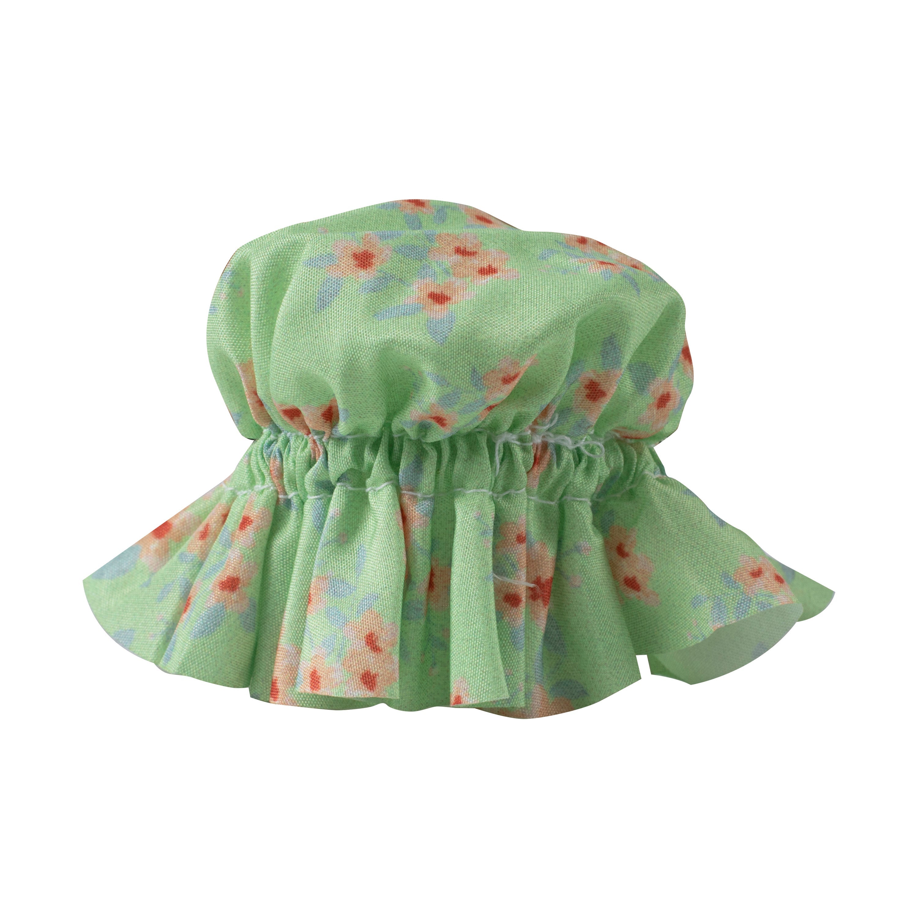 Green Floral Jam Jar Fabric Topper - Large