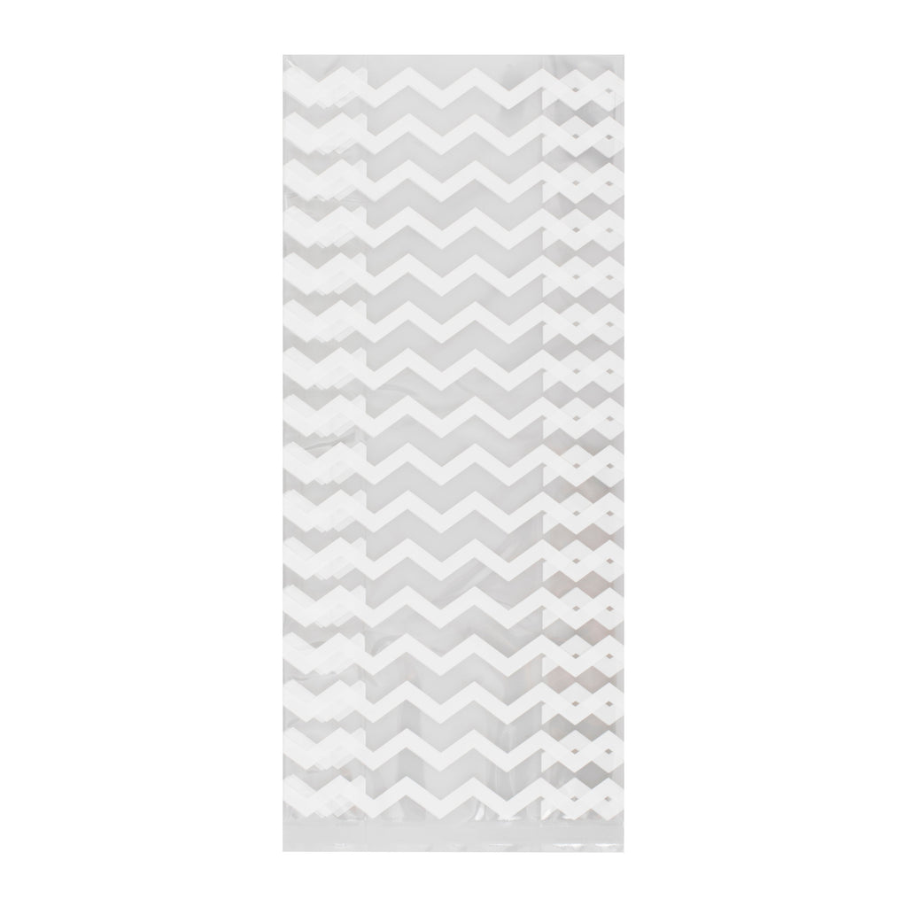 White Chevron Party Bags- 10 Inner Pack