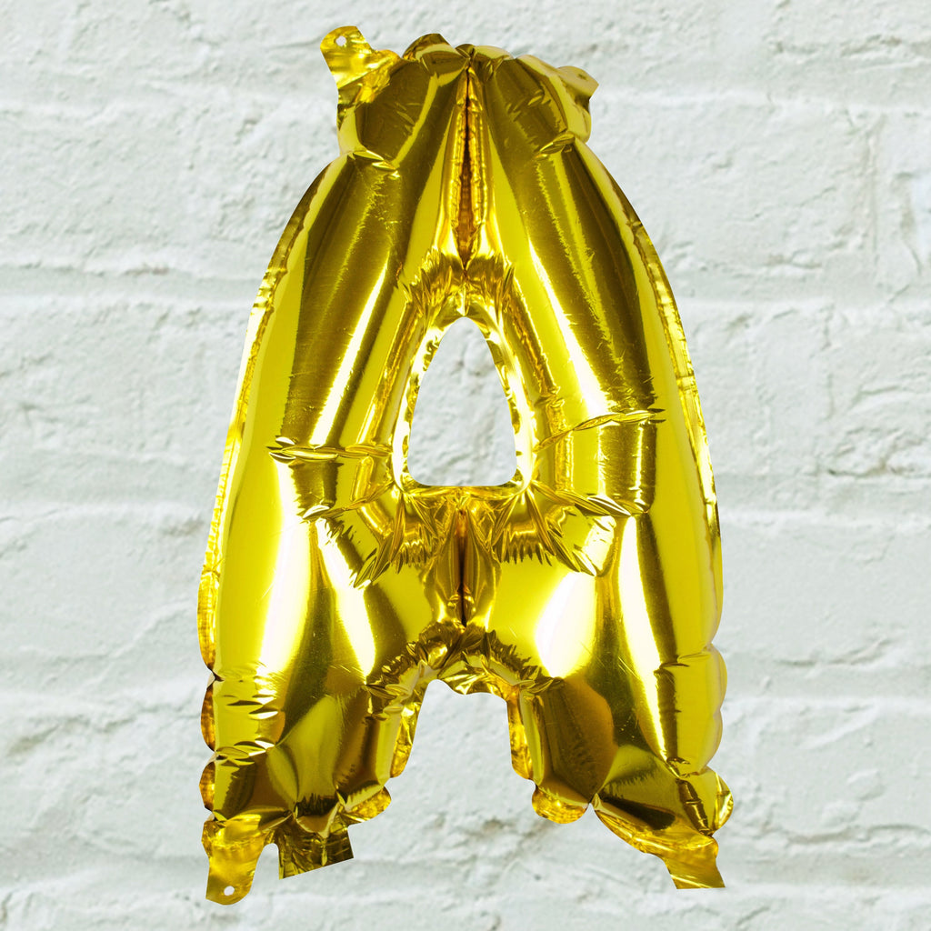 Goldfolien-Buchstabenballons – 5 Innenpackung