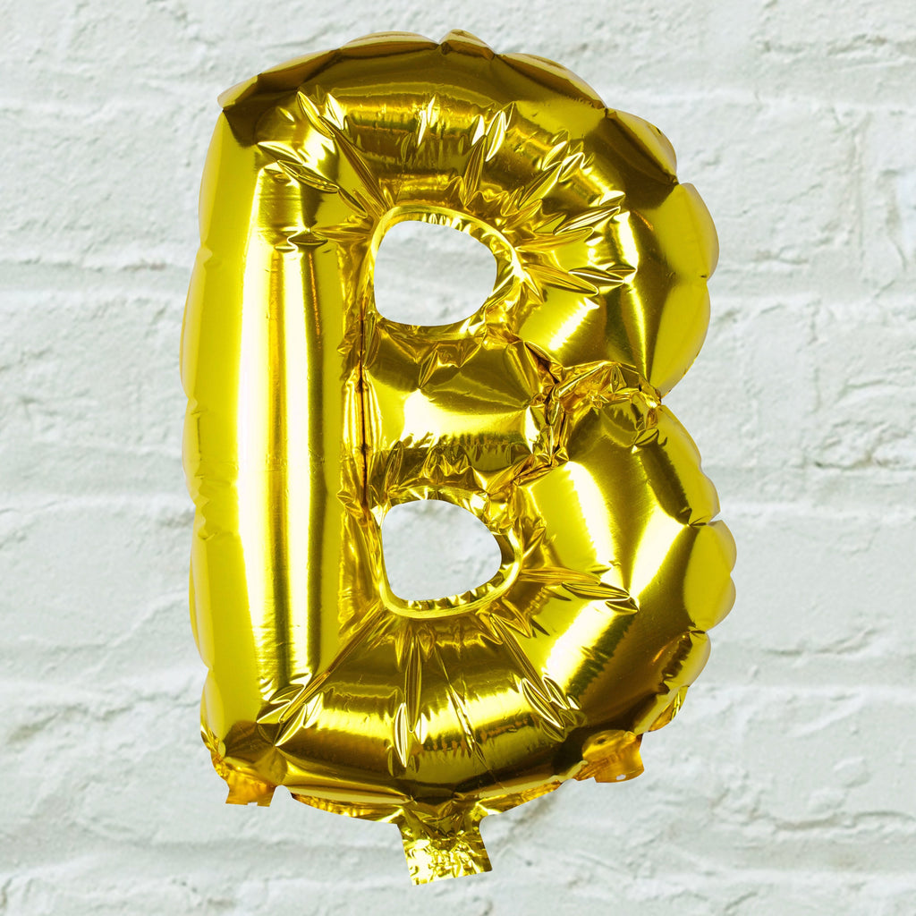 Goldfolien-Buchstabenballons – 5 Innenpackung