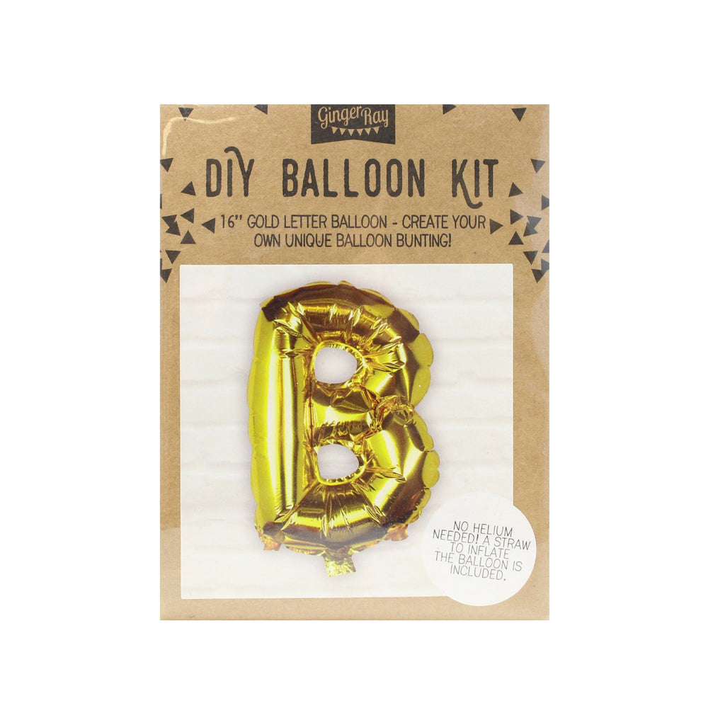 Goldfolien-Buchstabenballons – 5 Innenpackung