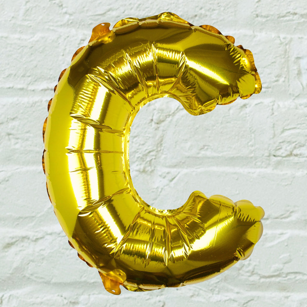 Goldfolien-Buchstabenballons – 5 Innenpackung