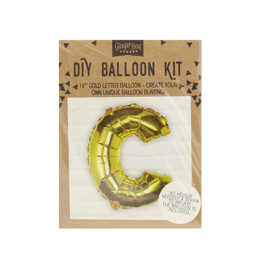 Goldfolien-Buchstabenballons – 5 Innenpackung