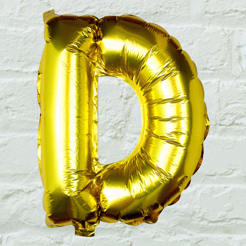 Goldfolien-Buchstabenballons – 5 Innenpackung