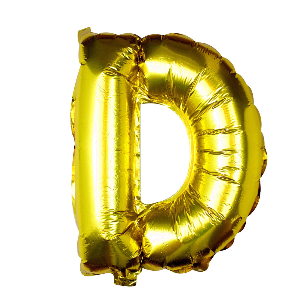 Goldfolien-Buchstabenballons – 5 Innenpackung