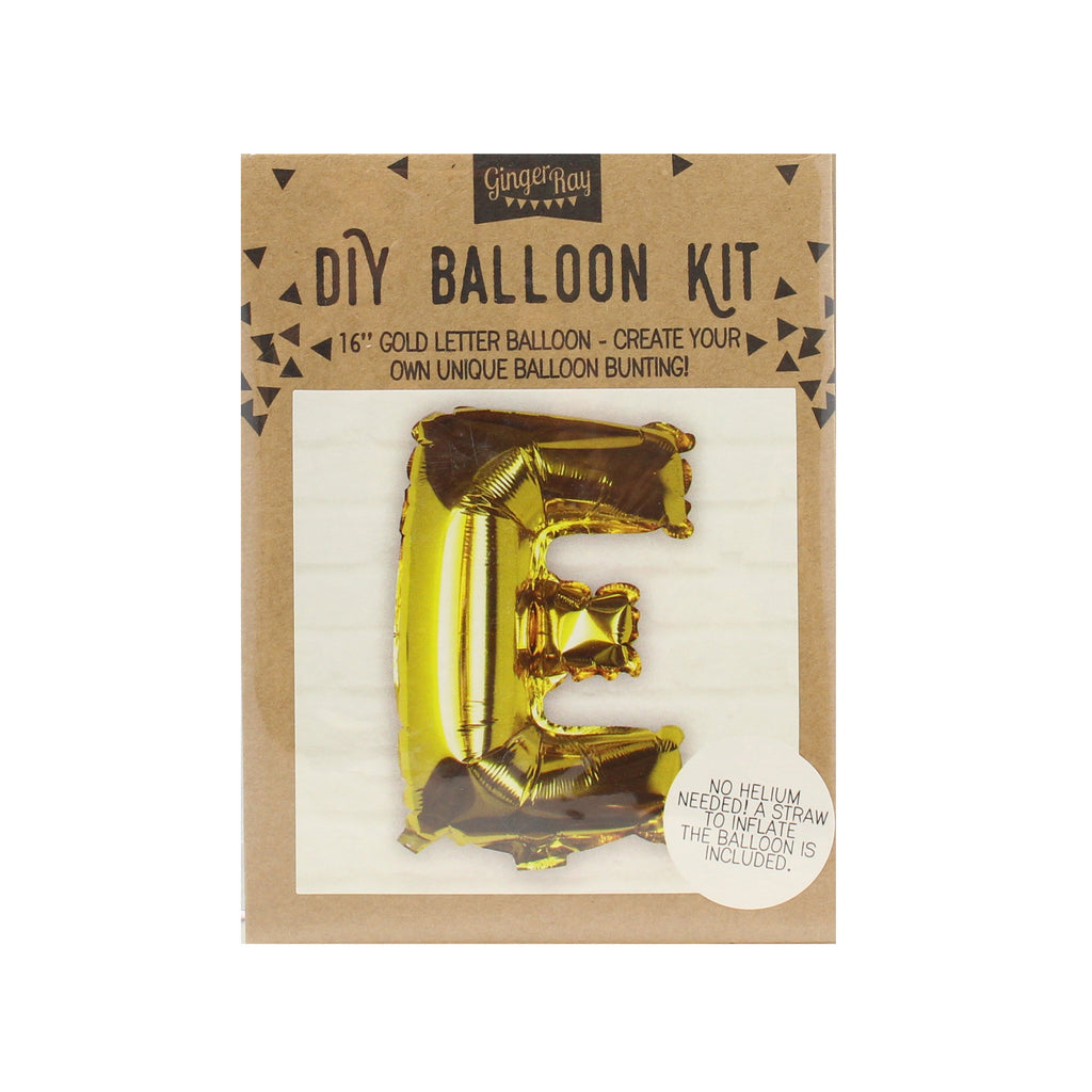 Goldfolien-Buchstabenballons – 5 Innenpackung