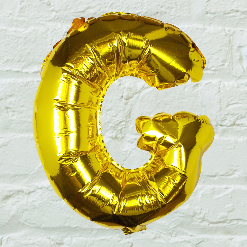 Goldfolien-Buchstabenballons – 5 Innenpackung