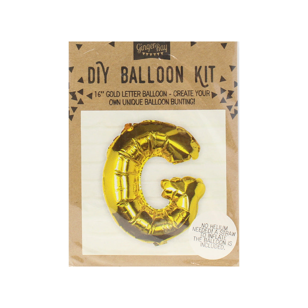 Goldfolien-Buchstabenballons – 5 Innenpackung