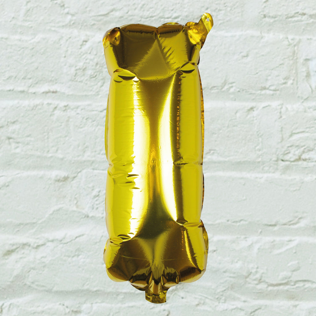Goldfolien-Buchstabenballons – 5 Innenpackung