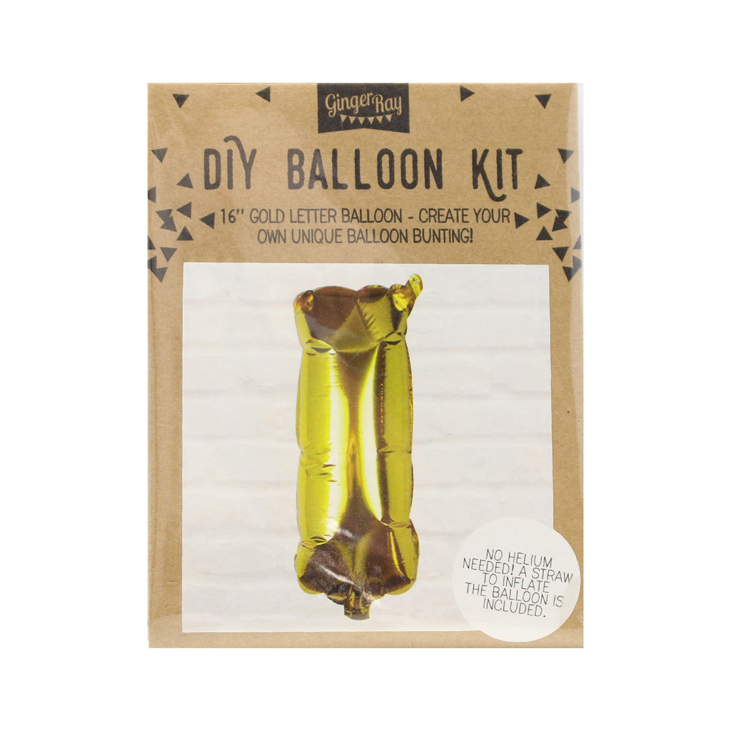 Goldfolien-Buchstabenballons – 5 Innenpackung