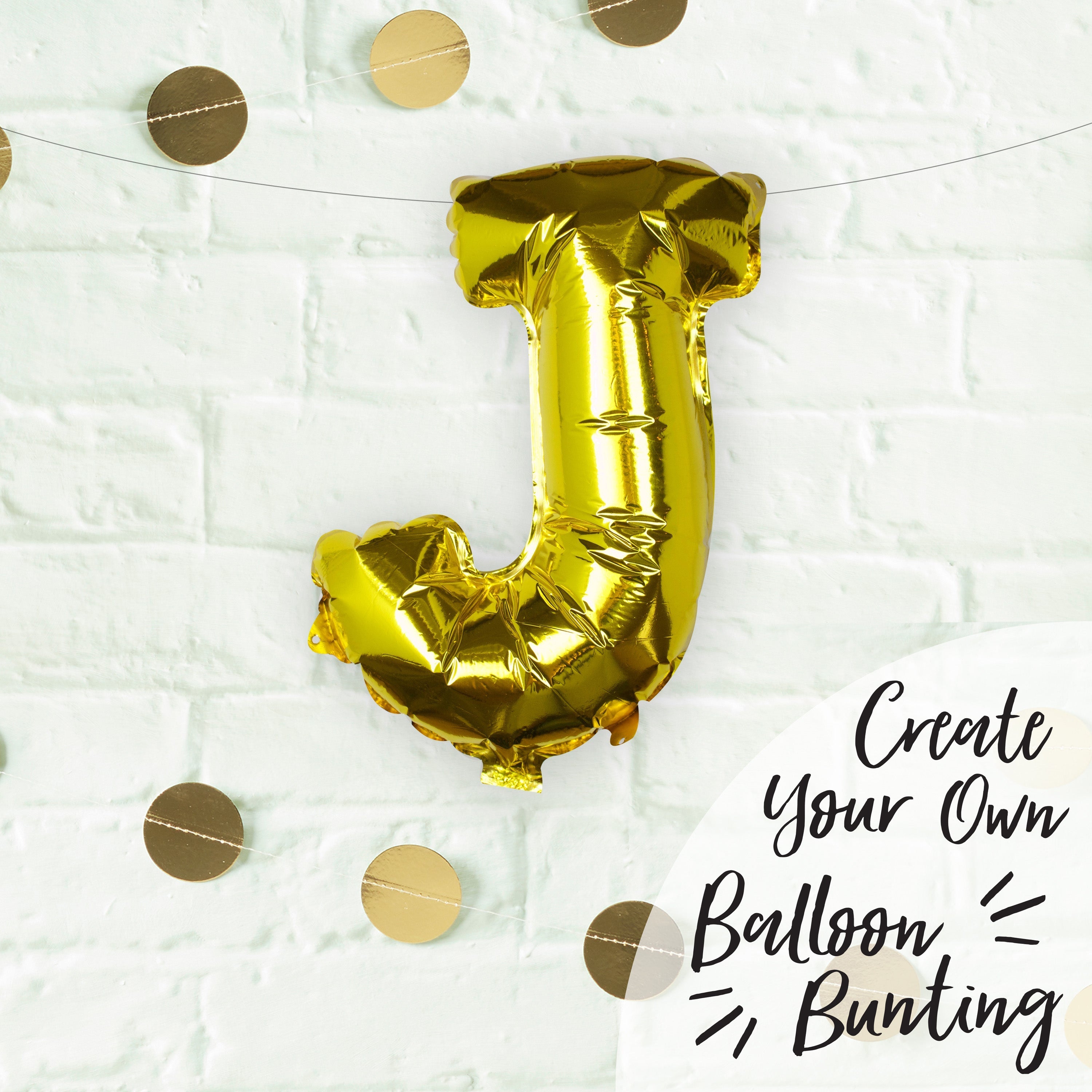 Gold Foil Letter Balloons- 5 Inner Pack