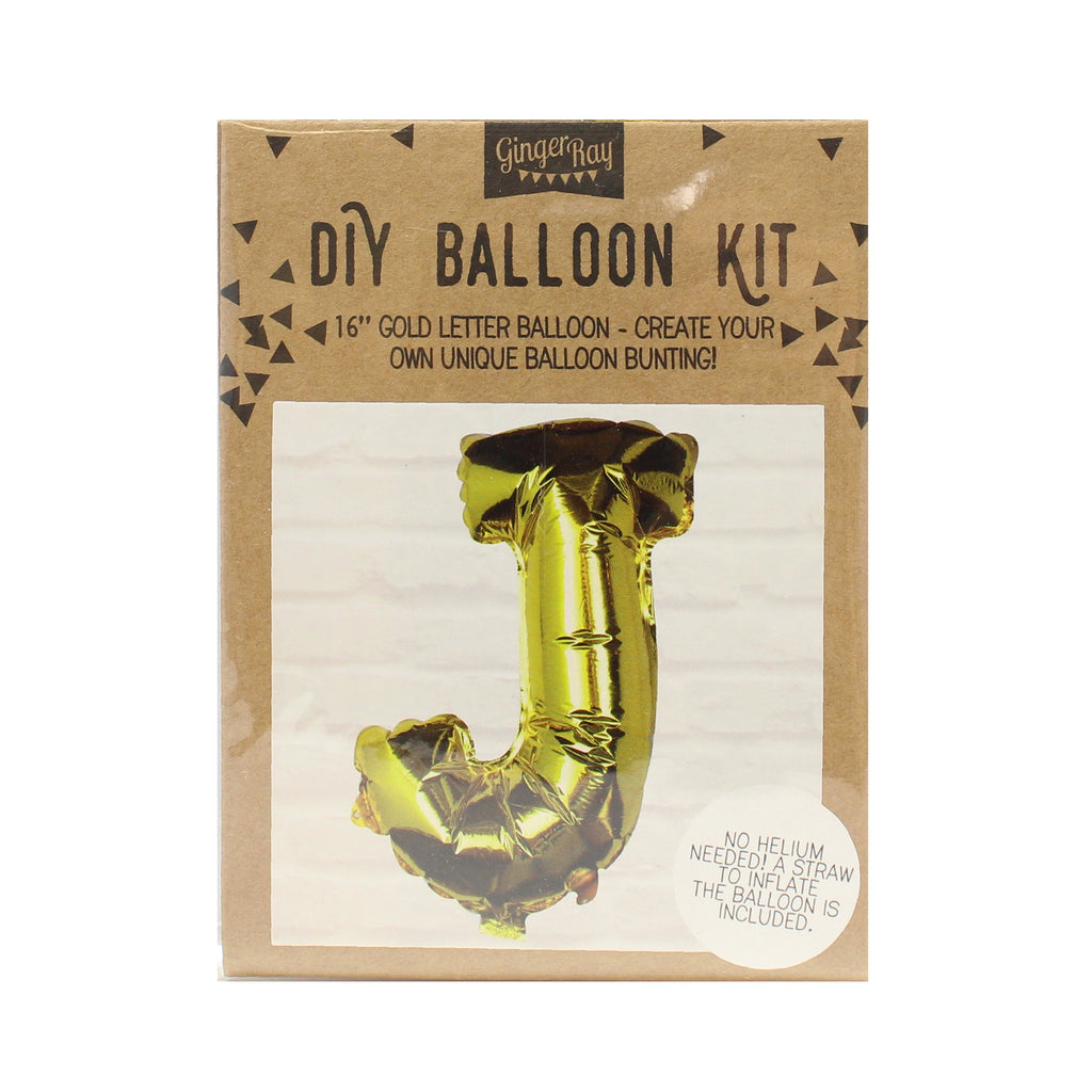 Goldfolien-Buchstabenballons – 5 Innenpackung