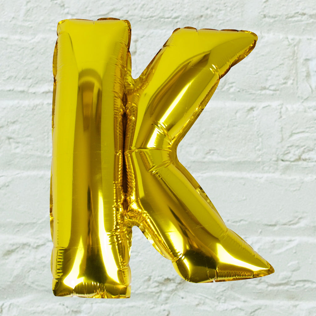 Goldfolien-Buchstabenballons – 5 Innenpackung