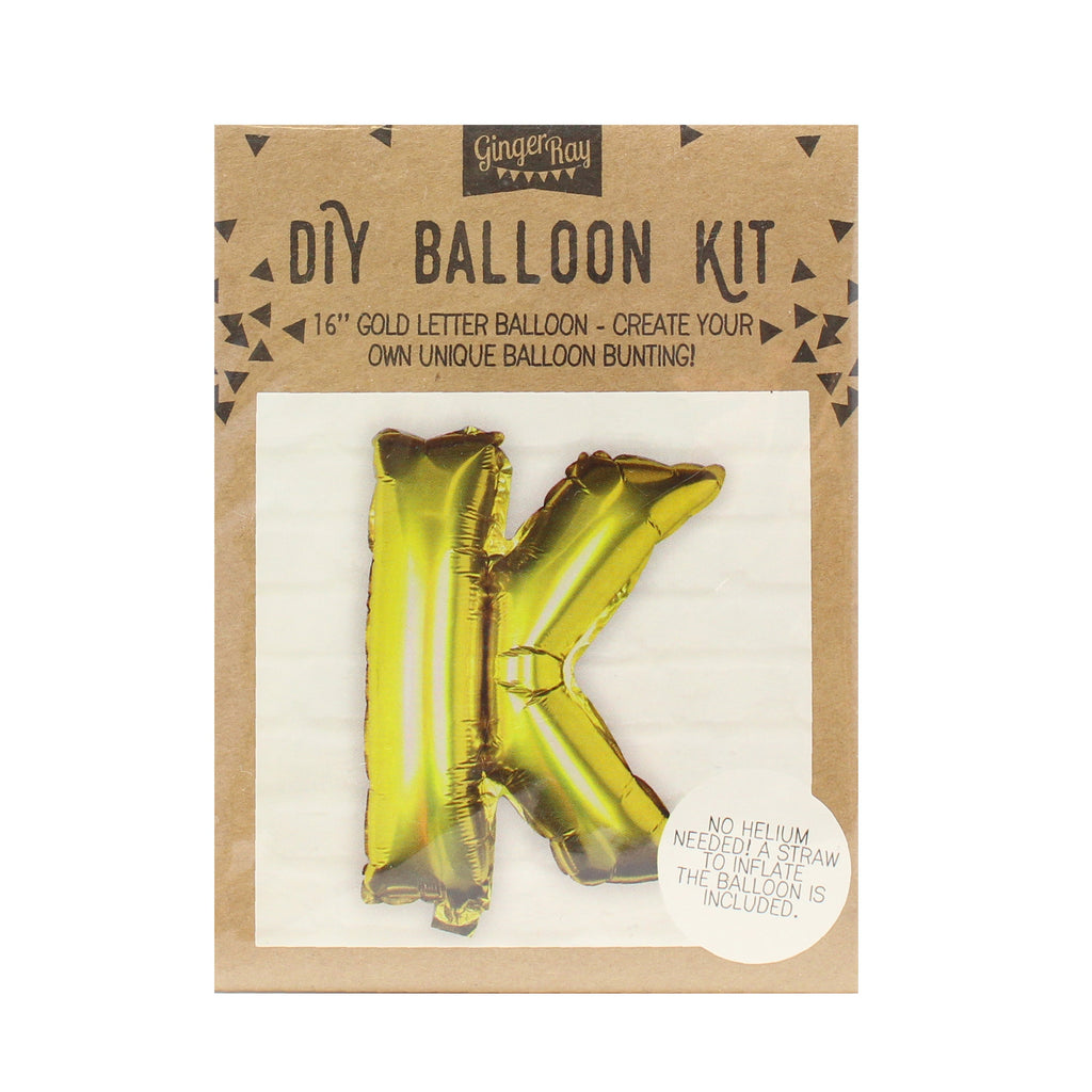 Goldfolien-Buchstabenballons – 5 Innenpackung