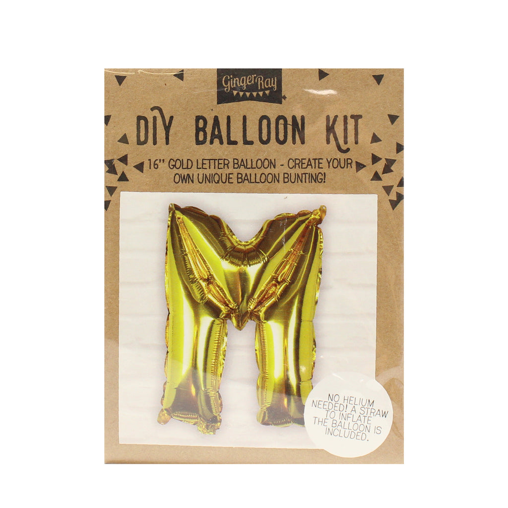 Goldfolien-Buchstabenballons – 5 Innenpackung