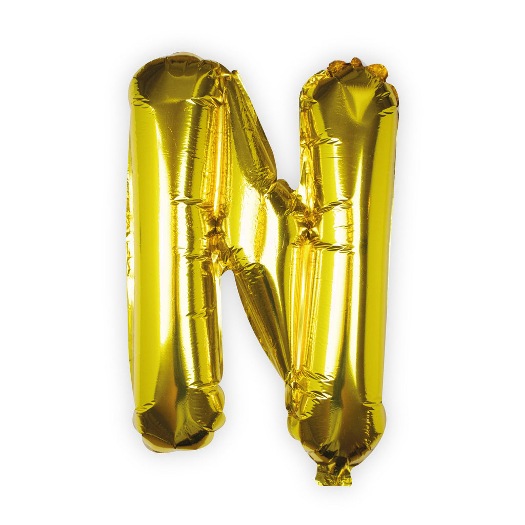 Goldfolien-Buchstabenballons – 5 Innenpackung