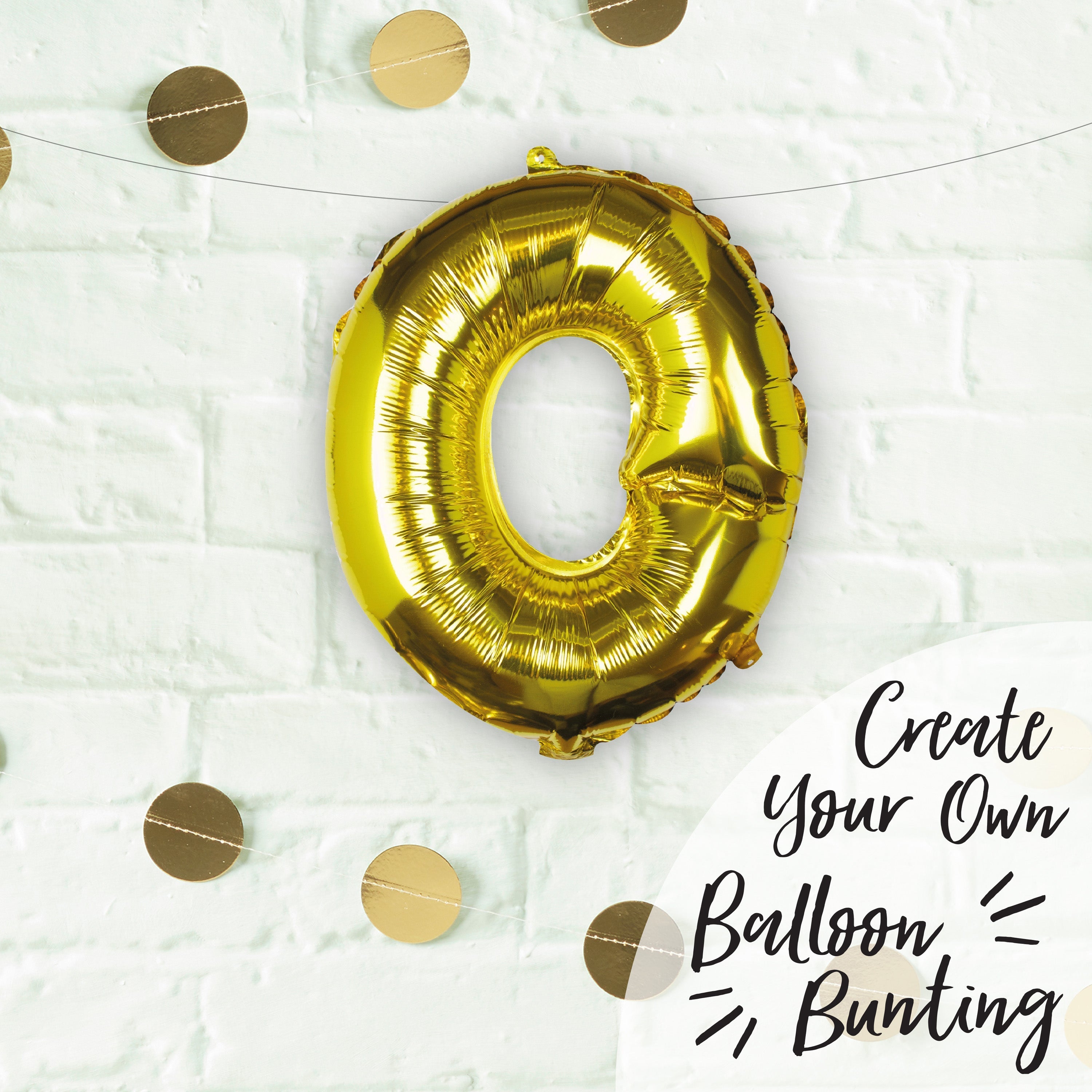 Gold Foil Letter Balloons- 5 Inner Pack