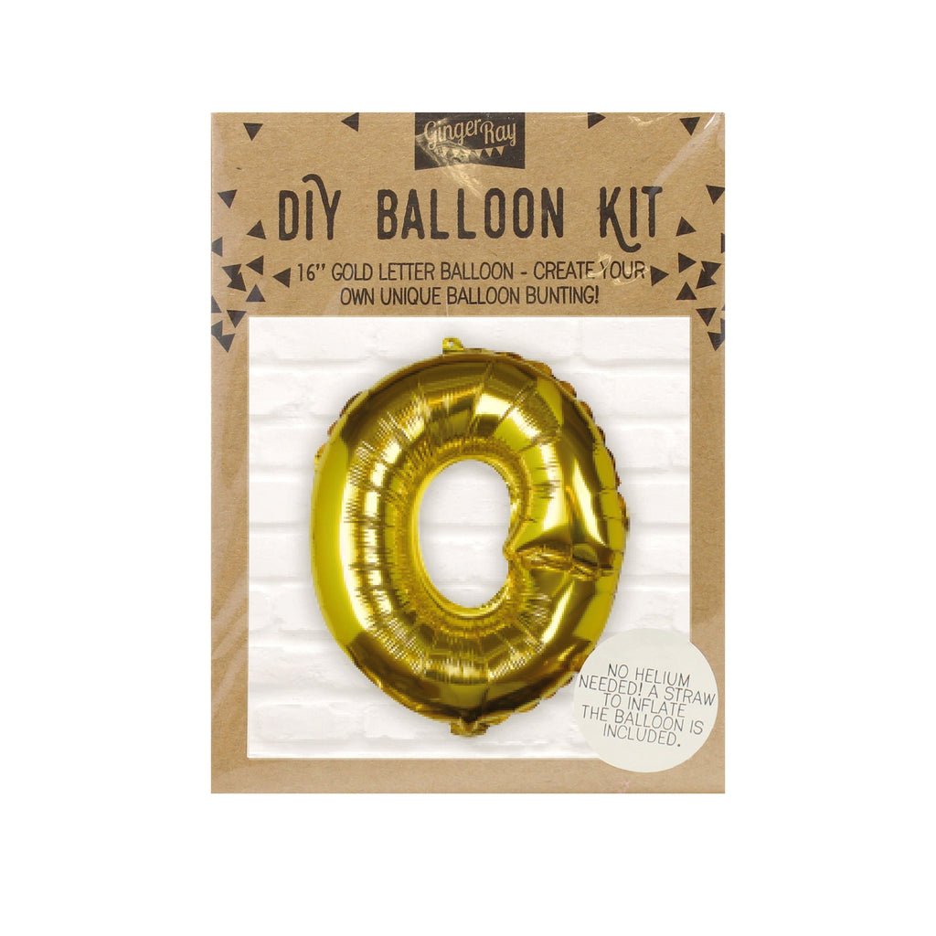 Goldfolien-Buchstabenballons – 5 Innenpackung
