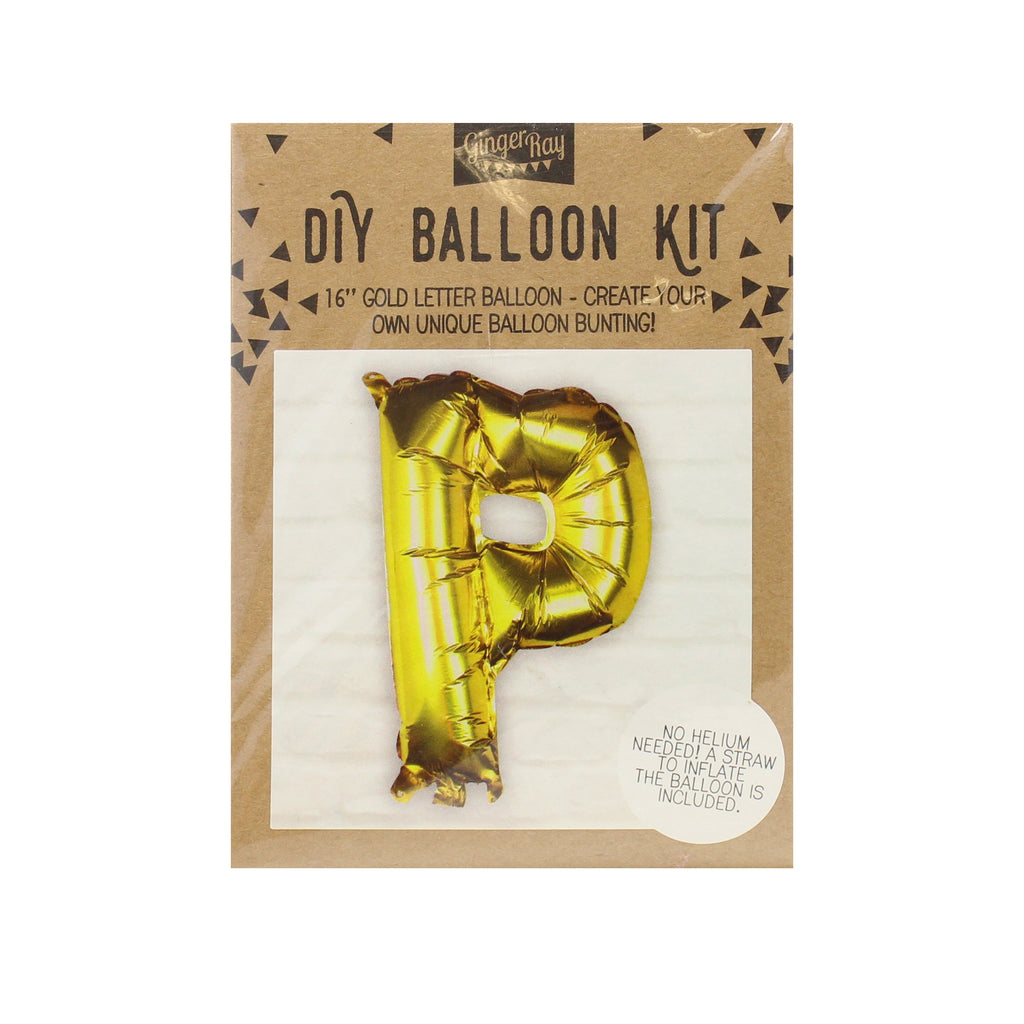 Goldfolien-Buchstabenballons – 5 Innenpackung