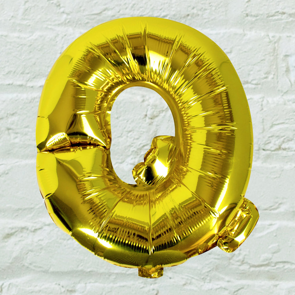 Goldfolien-Buchstabenballons – 5 Innenpackung