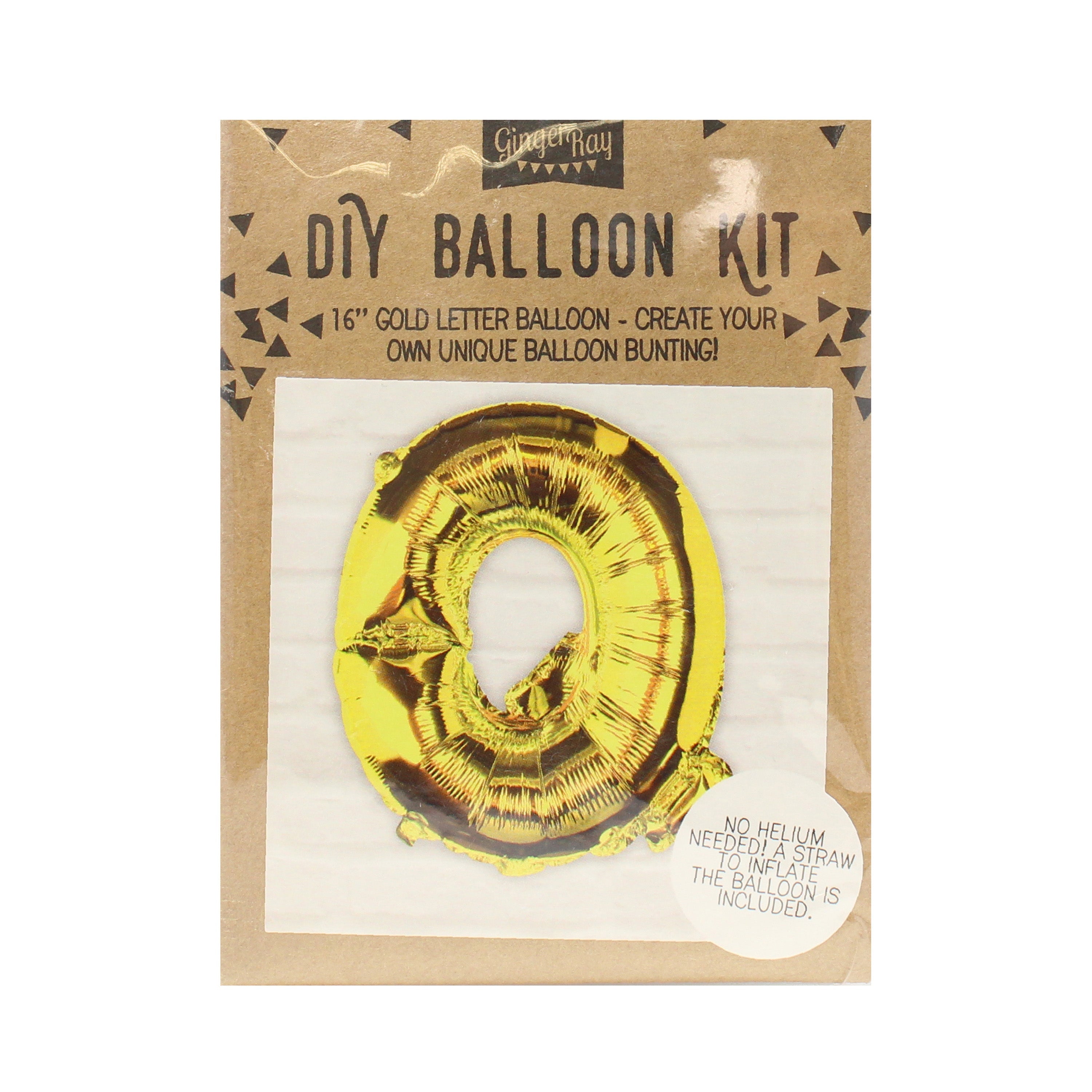 Goldfolien-Buchstabenballons – 5 Innenpackung