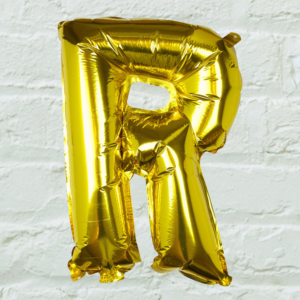 Goldfolien-Buchstabenballons – 5 Innenpackung