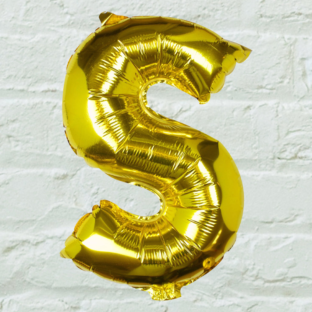 Goldfolien-Buchstabenballons – 5 Innenpackung