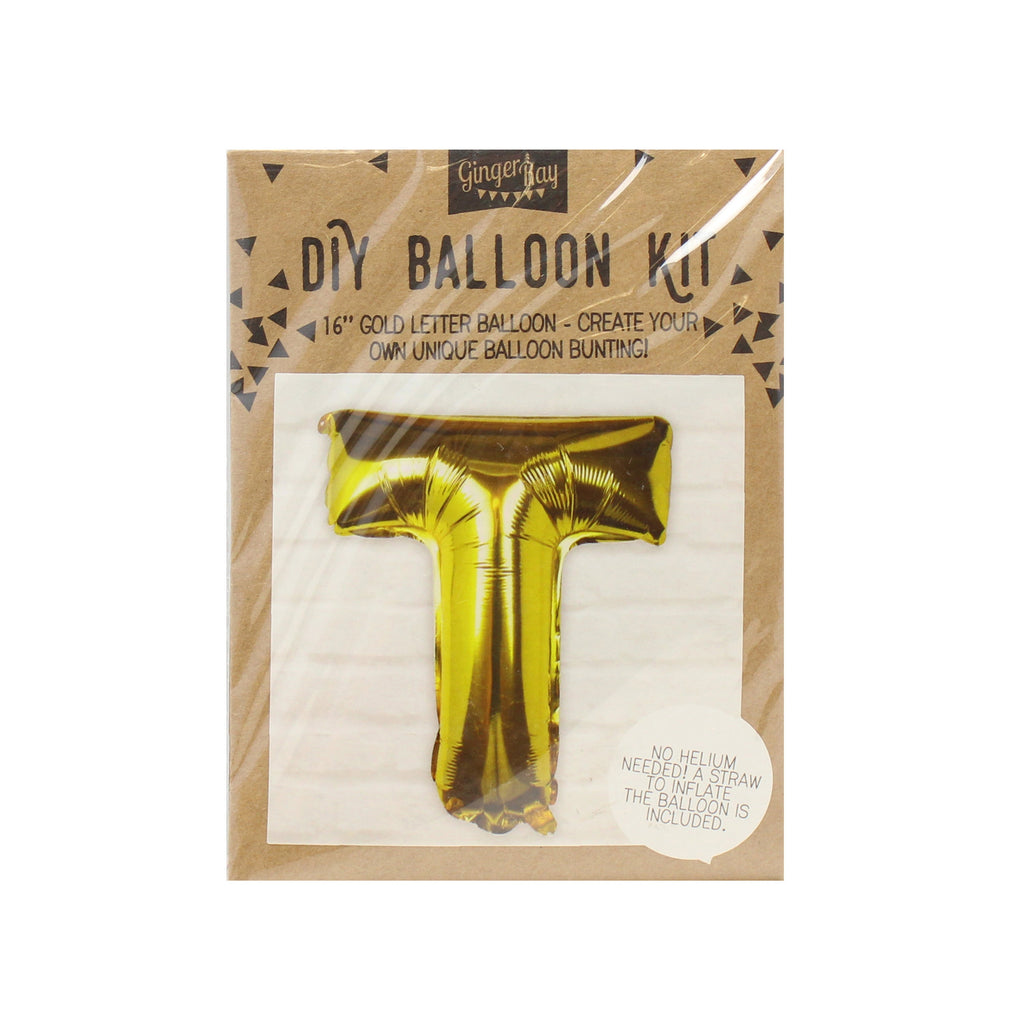 Goldfolien-Buchstabenballons – 5 Innenpackung