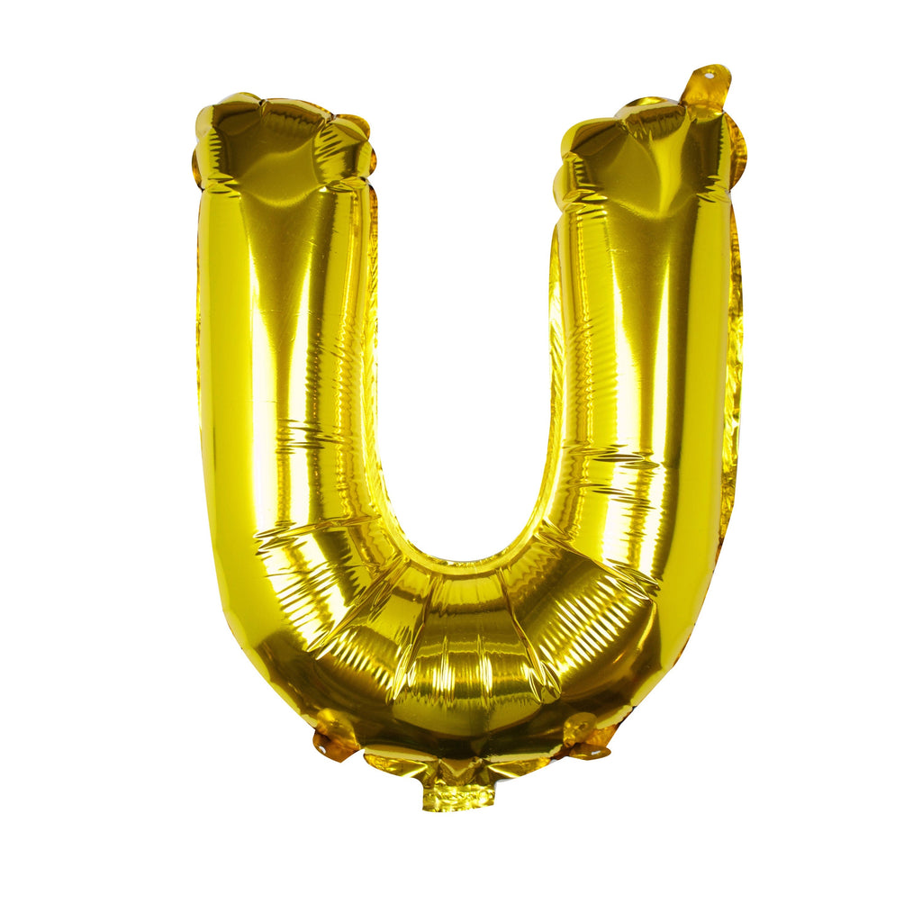Goldfolien-Buchstabenballons – 5 Innenpackung