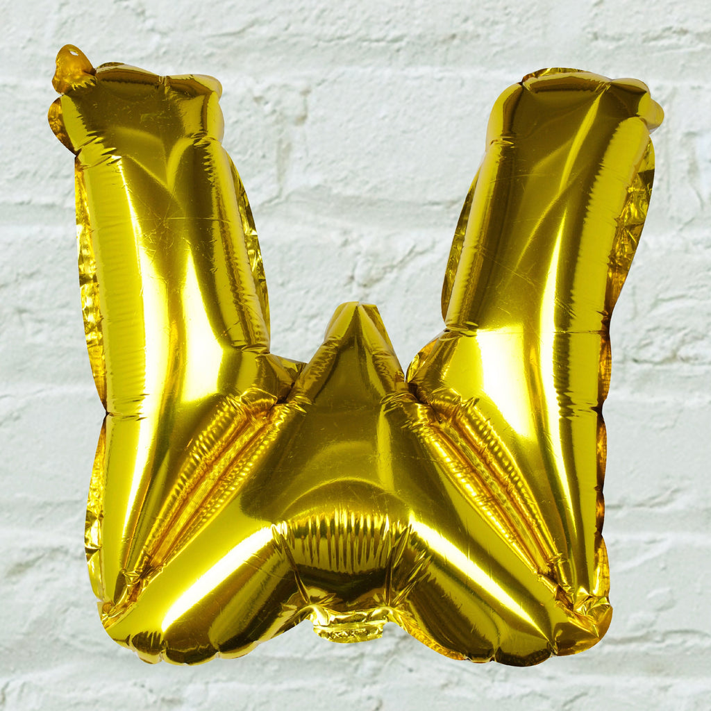 Goldfolien-Buchstabenballons – 5 Innenpackung
