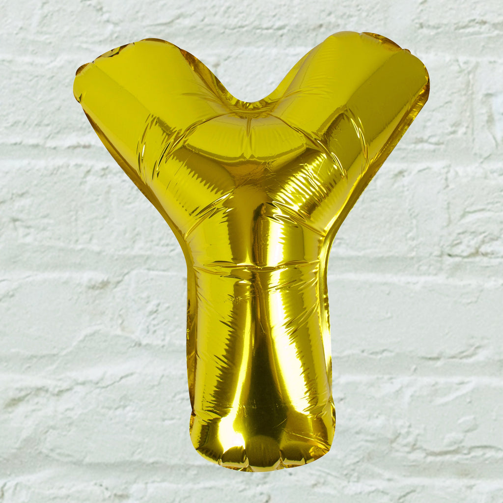 Goldfolien-Buchstabenballons – 5 Innenpackung