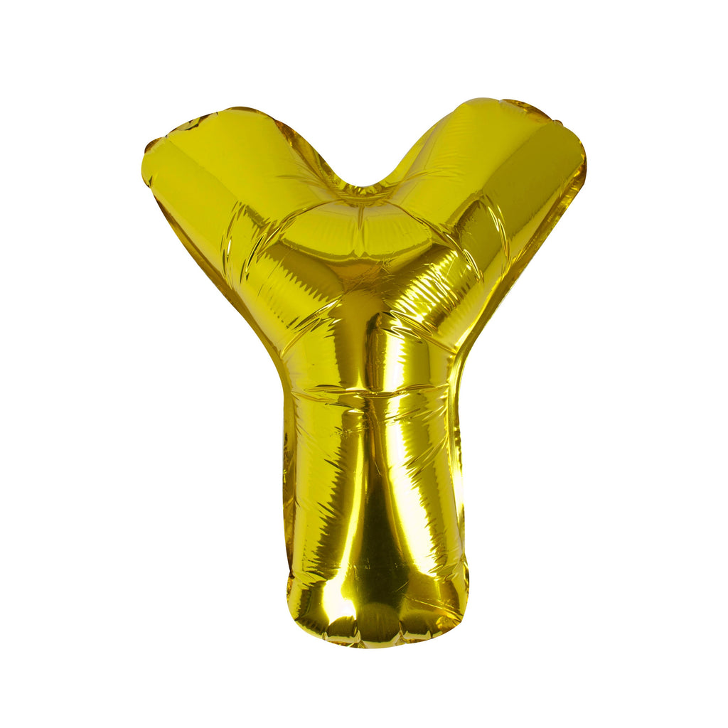 Goldfolien-Buchstabenballons – 5 Innenpackung