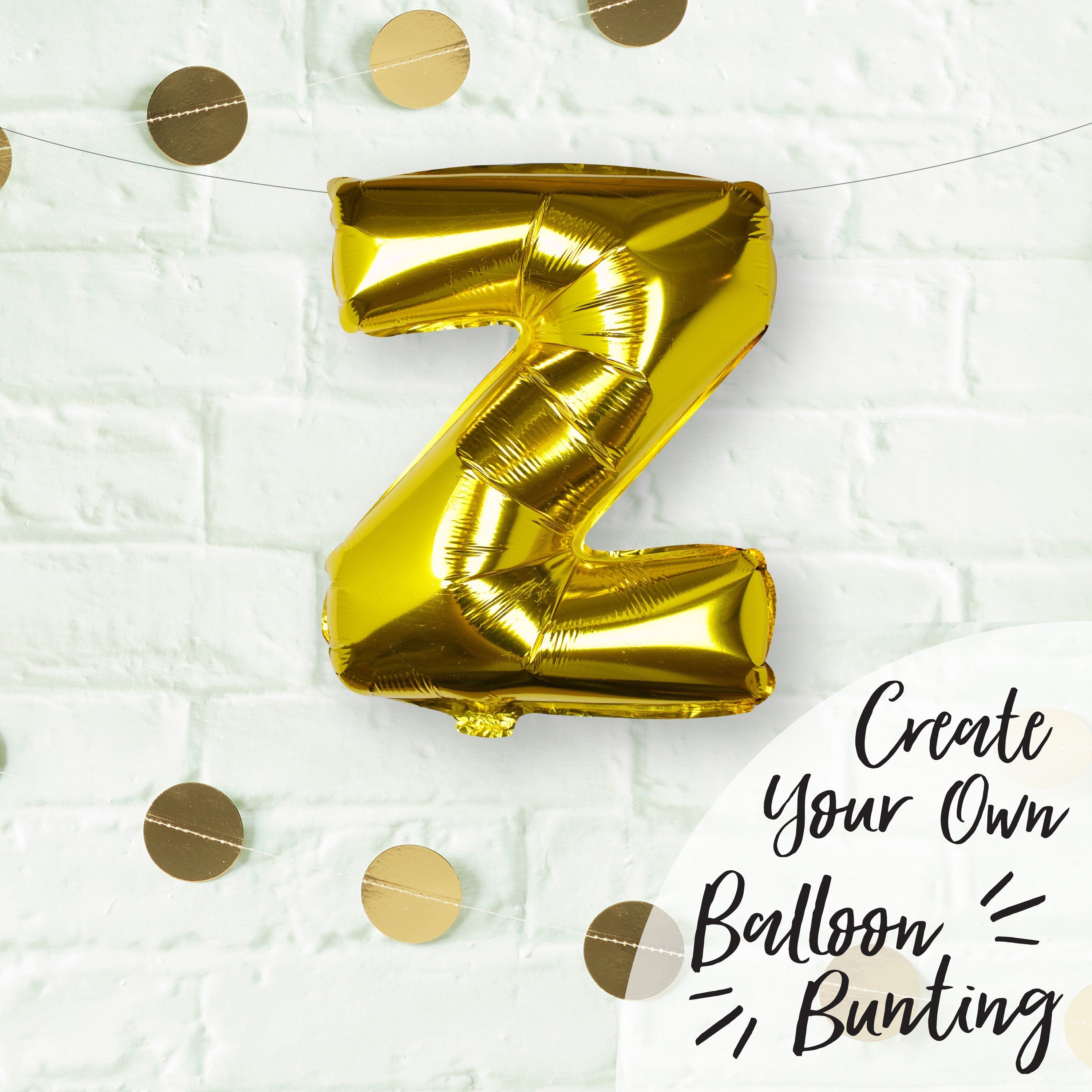 Gold Foil Letter Balloons- 5 Inner Pack