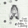 Silver Foil Letter Balloons- 5 Inner Pack