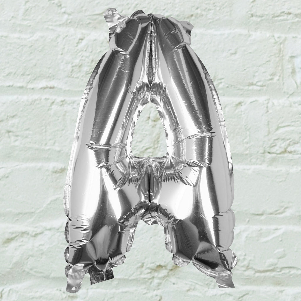 Silver Foil Letter Balloons- 5 Inner Pack