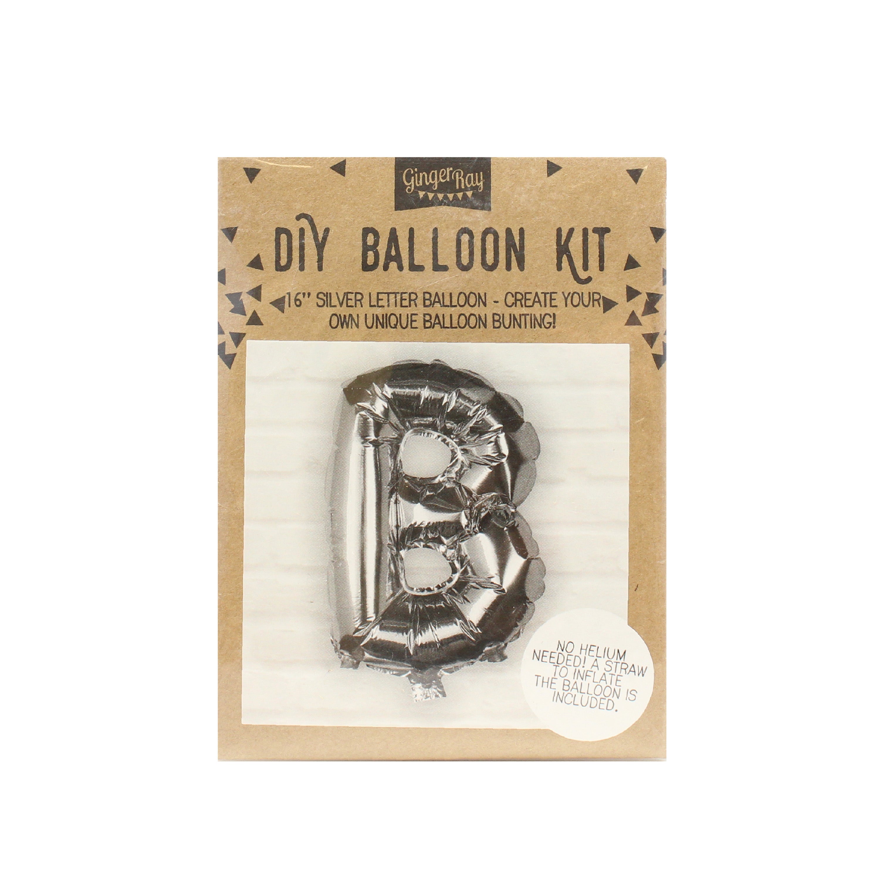 Silver Foil Letter Balloons- 5 Inner Pack