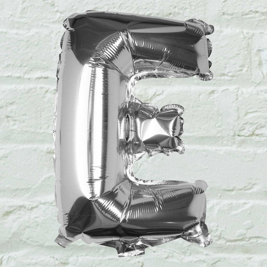 Silver Foil Letter Balloons- 5 Inner Pack
