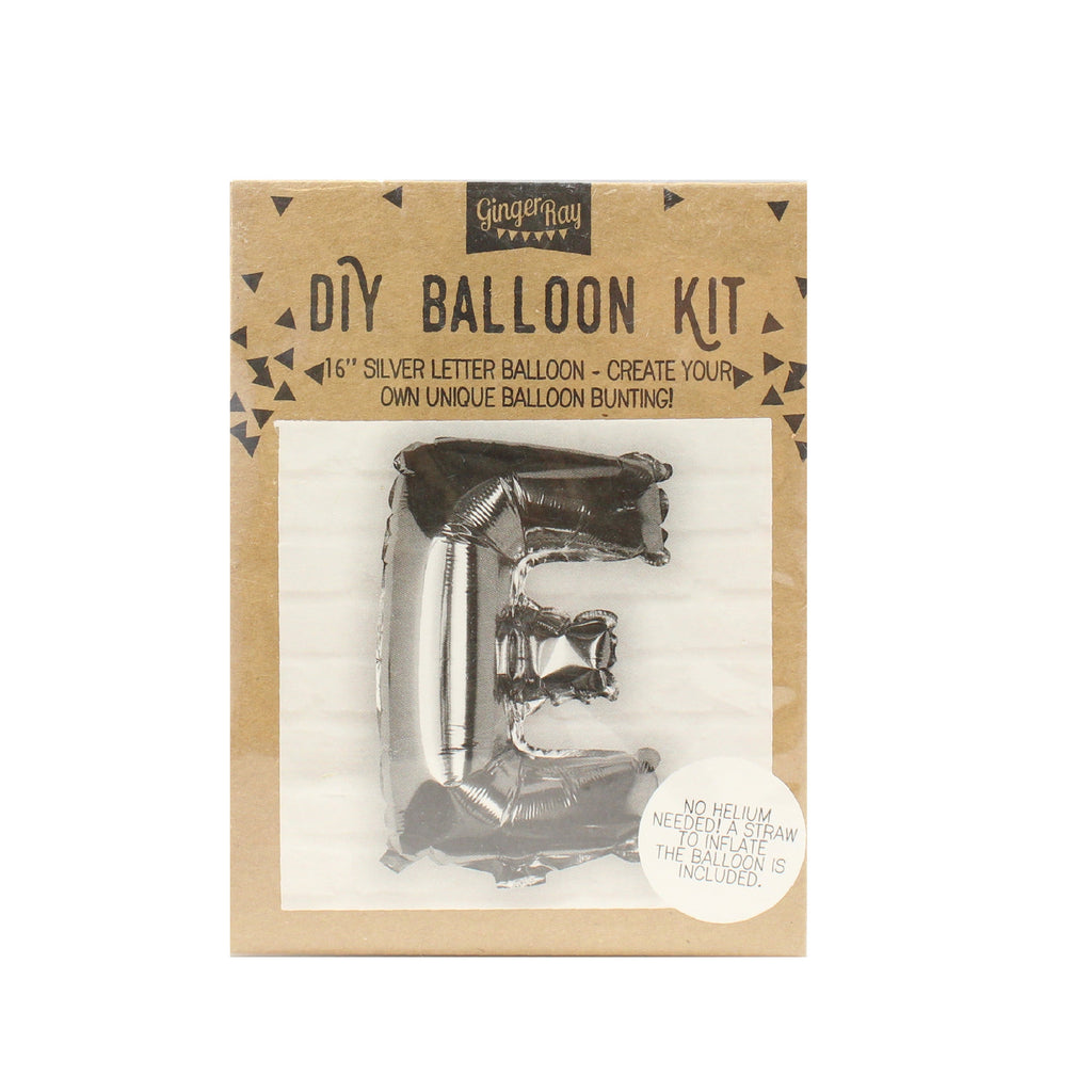 Silver Foil Letter Balloons- 5 Inner Pack