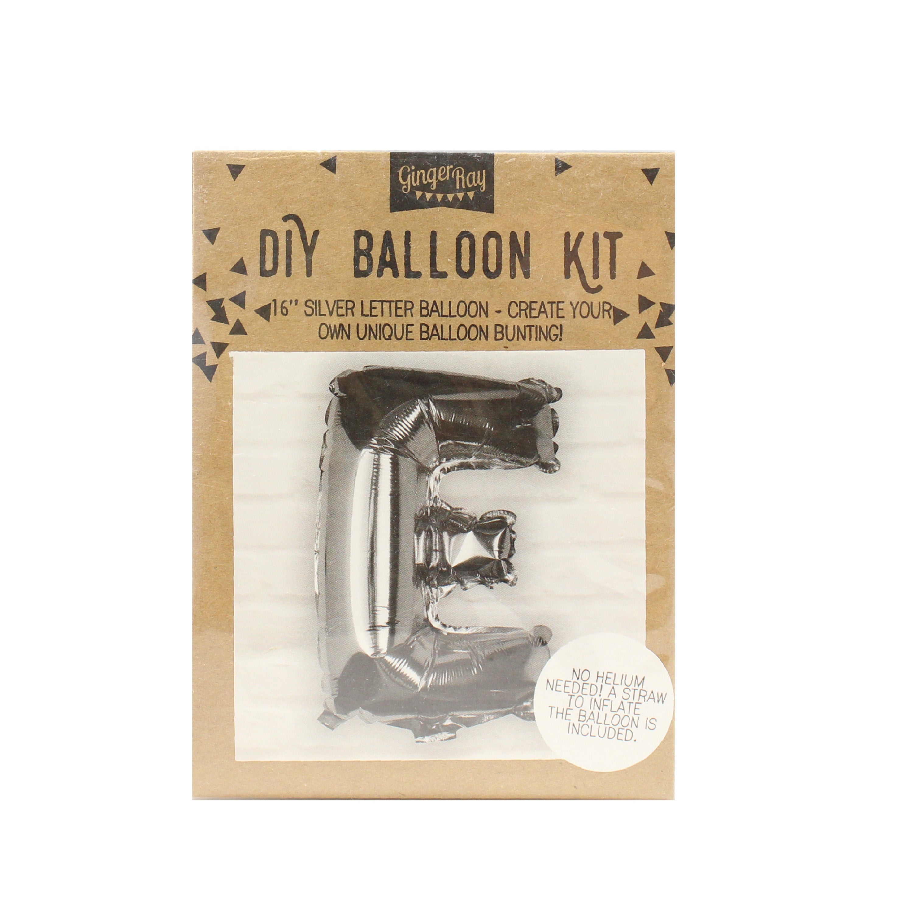 Silver Foil Letter Balloons- 5 Inner Pack