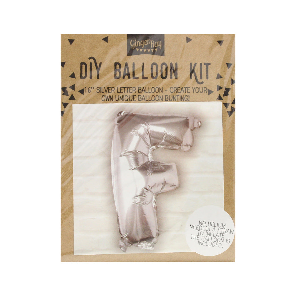 Silver Foil Letter Balloons- 5 Inner Pack